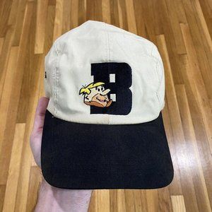 Vintage The Flintstones Barney Rubble Snapback Hat Bedrock U
